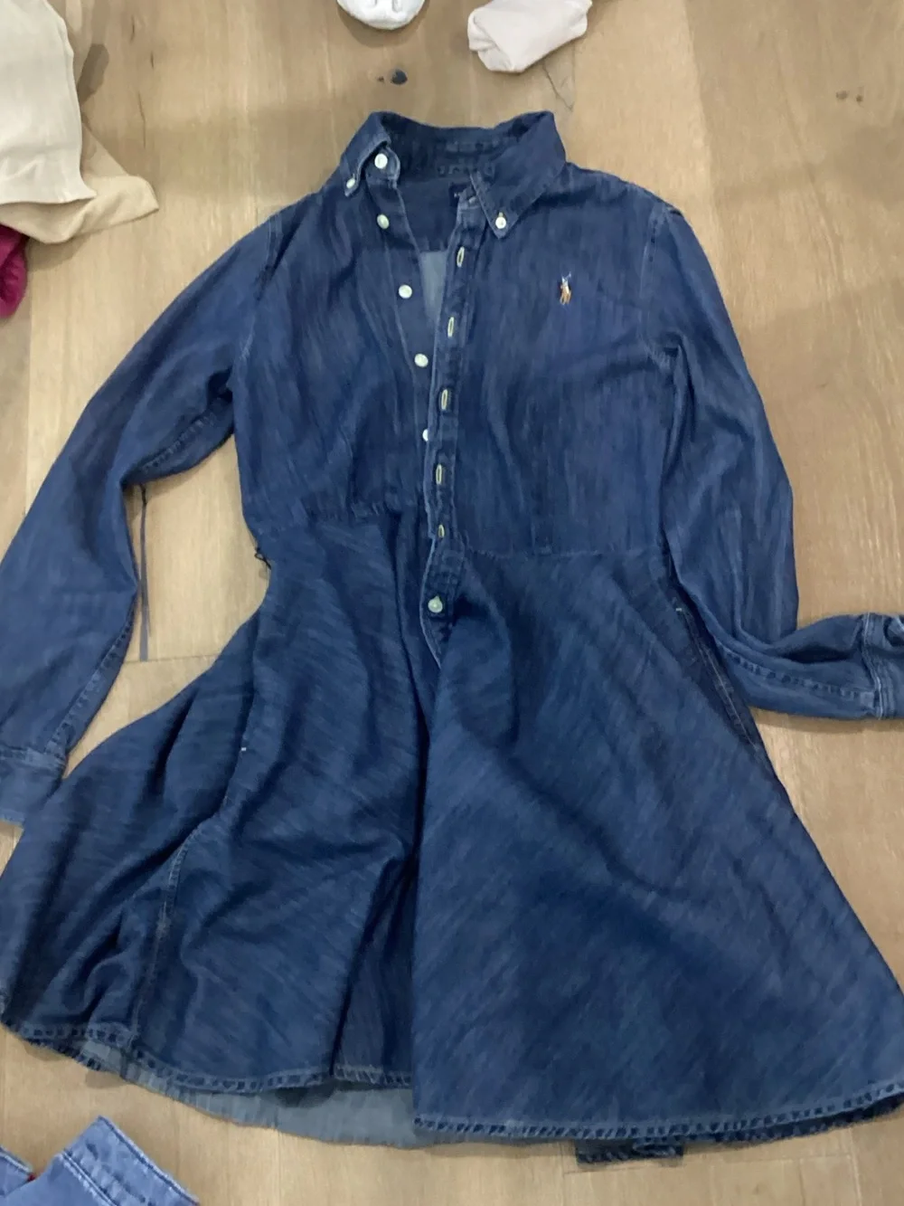 Ralph Lauren Girls' Indigo Denim Button-Front Shirt Dress